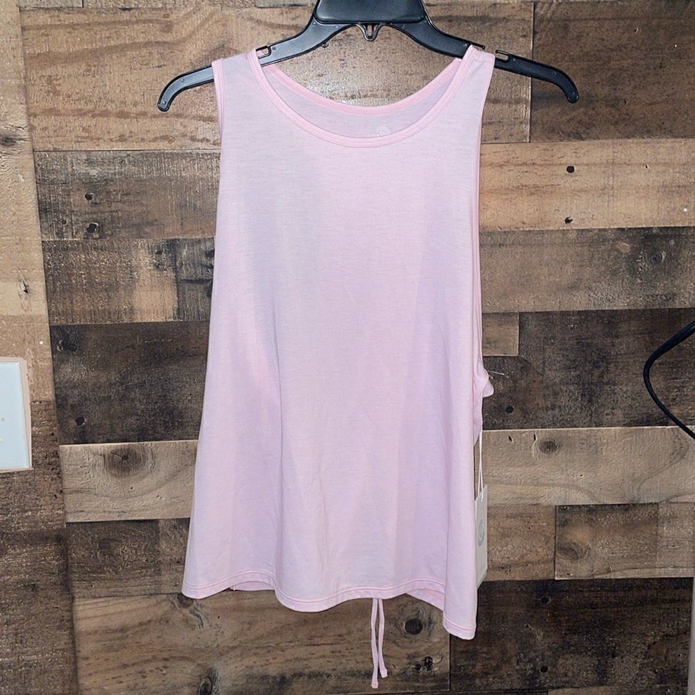 Calme by Johnny Was Light Pink Ease Racerback Tank, NWT